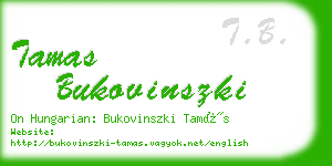tamas bukovinszki business card